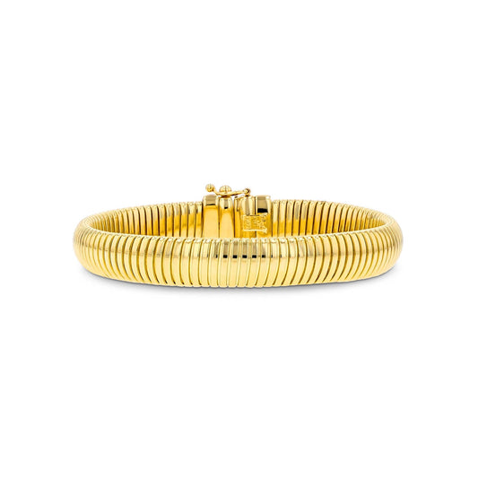 14k Gold Chunky Tubogas Bracelet