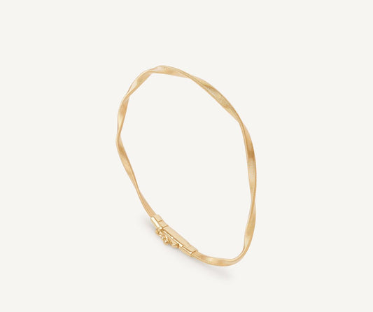Yellow gold bangle bracelet
