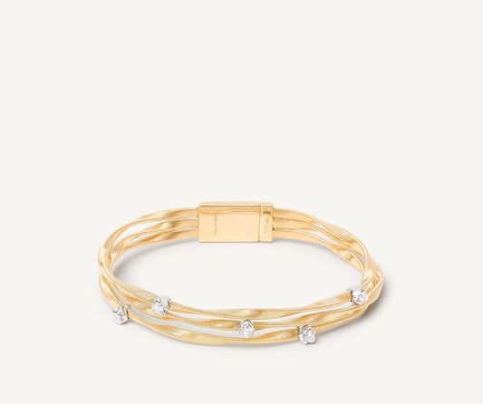 Three-strand diamond bracelet