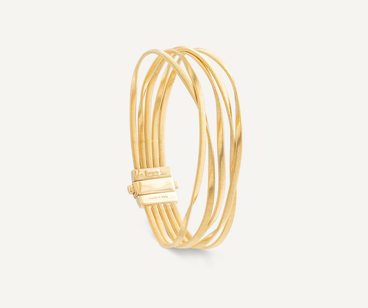 18kt yellow gold five-strand coil bracelet