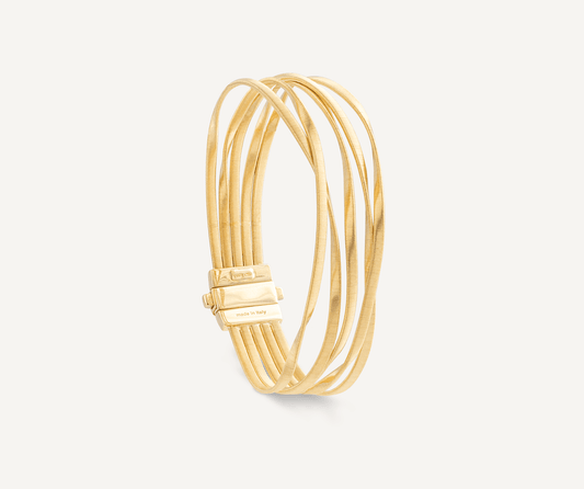 18kt yellow gold five-strand coil bracelet