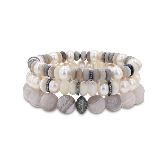 Bondi Shores Stack - White & Grey Mix