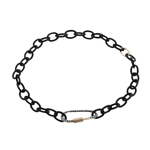 Men s Titanium Bracelet In 14k Gold With Diamonds BT1021