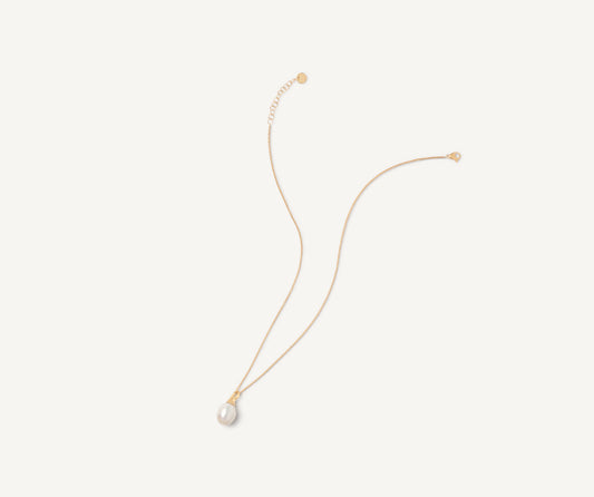 18kt yellow gold pendant with pearl