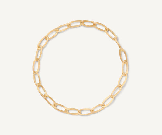 18kt yellow gold oval link necklace