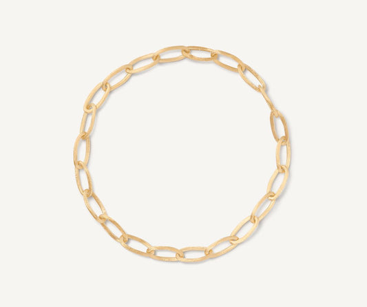 18kt yellow gold oval link necklace