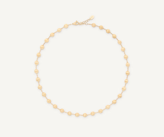 18K Yellow Gold Bead Necklace