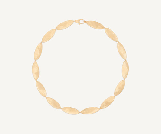 18kt yellow gold leaf necklace