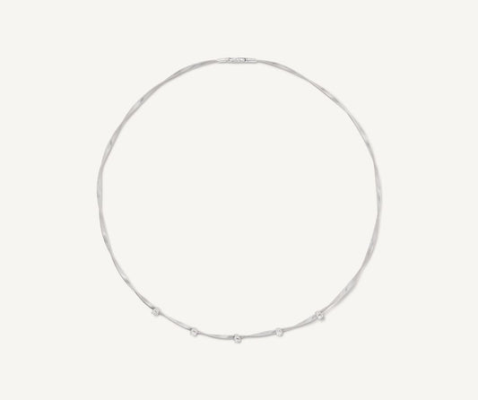 White gold diamond necklace