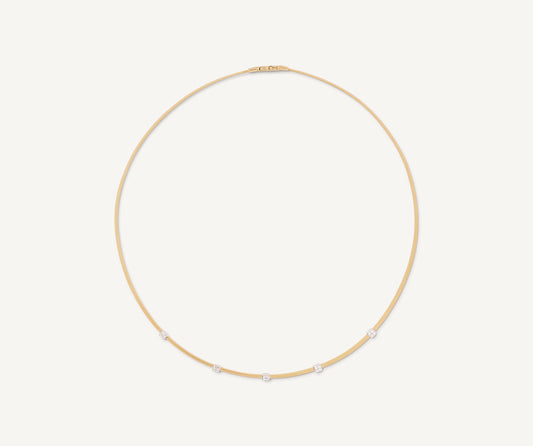 Fine gold necklace with diamonds