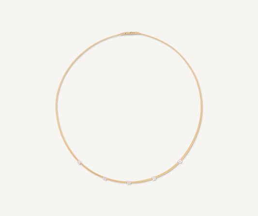 Fine gold necklace with diamonds