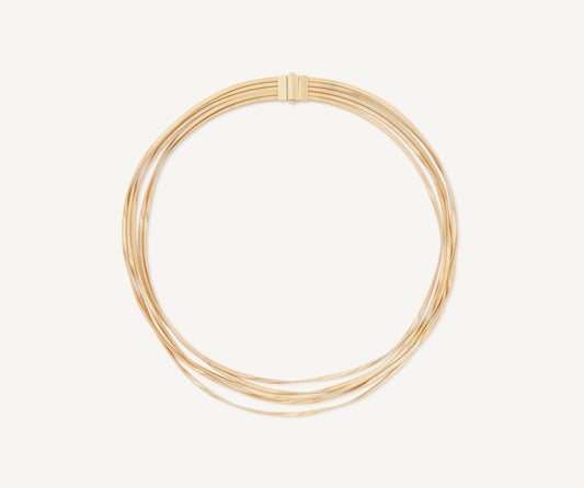 18kt yellow gold five-strand coil necklace