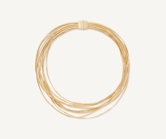 18kt yellow gold nine-strand coil necklace