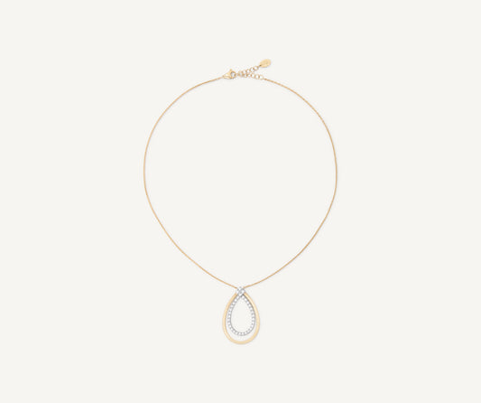 18K Yellow Gold Pendant Necklace With Diamonds
