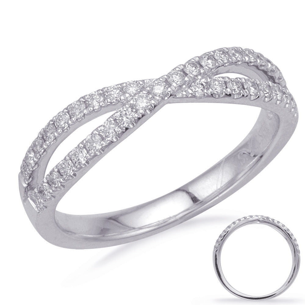 This Fashion Ring is available in 14K White Gold. There are a total of 38 stones. There are Rounds with a total carat weight of 0.33 set in a Micro Prong setting.