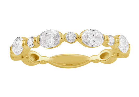 This Fashion Ring is available in 14K Yellow Gold. There are a total of 7 stones. There are Marquise with a total carat weight of 0.62 set in a Shared Prongs setting.There are Rounds stones with a total carat weight of 0.08 set in a Shared Prongs.