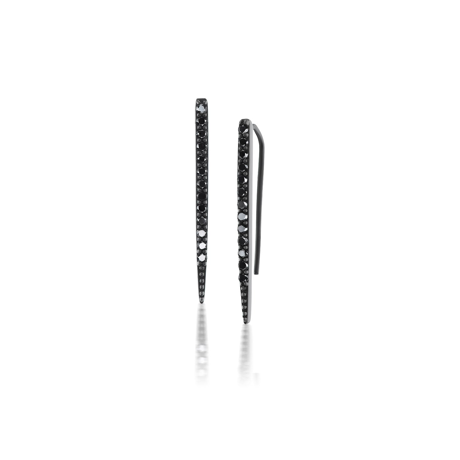 Black Diamond Baby Spike Black Earrings