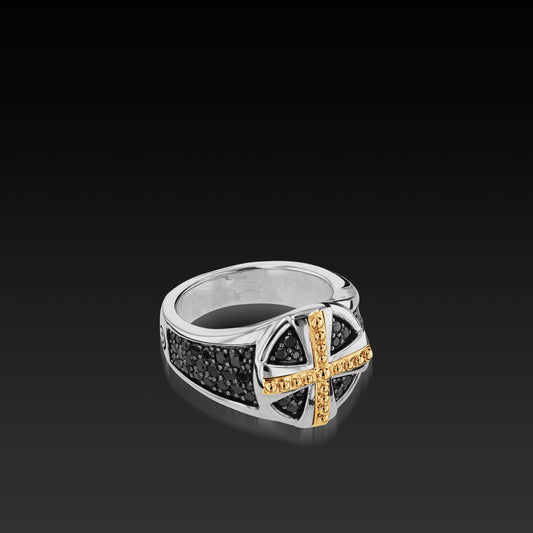Matrix Black Diamond Cross Ring