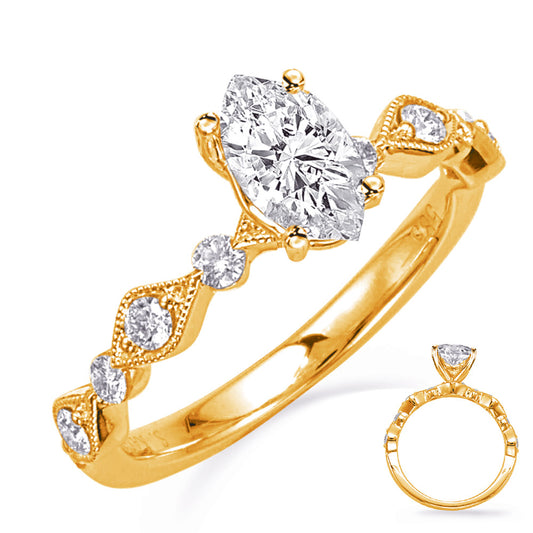 This Engagement Ring  is available in 14K Yellow Gold. There are a total of 8 stones. There are Rounds with a total carat weight of 0.3 set in a Prong Set setting.