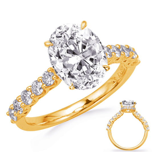 This Engagement Ring  is available in 14K Yellow Gold. There are a total of 28 stones. There are Rounds with a total carat weight of 0.66 set in a Micro Prong|Prong Set|Shared Prongs setting.