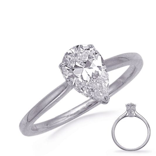 This Engagement Ring is available in 14K White Gold. There are a total of 28 stones. There are Rounds with a total carat weight of 0.2 set in a Micro Prong setting.