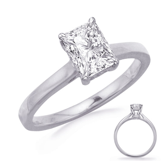 This Engagement Ring  is available in 14K White Gold. There are a total of 30 stones. There are Rounds with a total carat weight of 0.16 set in a Micro Prong setting.