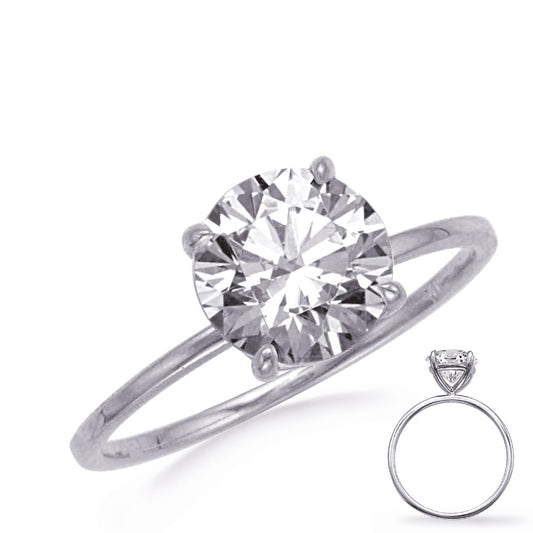 This Engagement Ring is available in 14K White Gold. There are a total of 0 stones. There are with a total carat weight of 0 set in a setting.