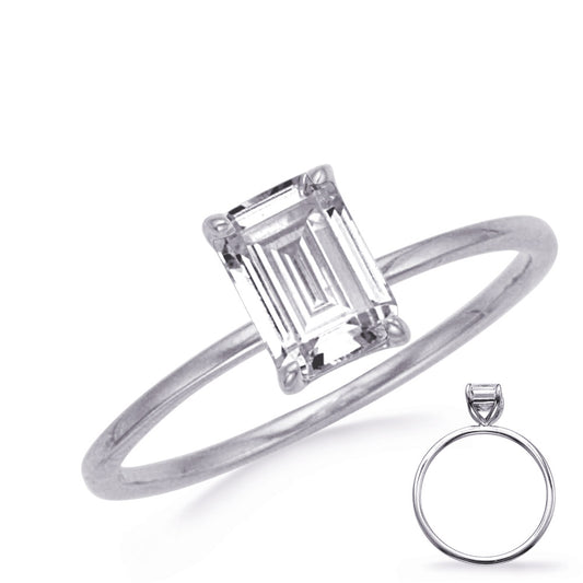 This Engagement Ring is available in 14K White Gold. There are a total of 0 stones. There are with a total carat weight of 0 set in a setting.
