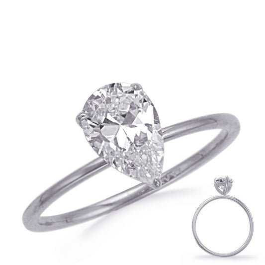 This Engagement Ring is available in 14K White Gold. There are a total of 0 stones. There are with a total carat weight of 0 set in a setting.