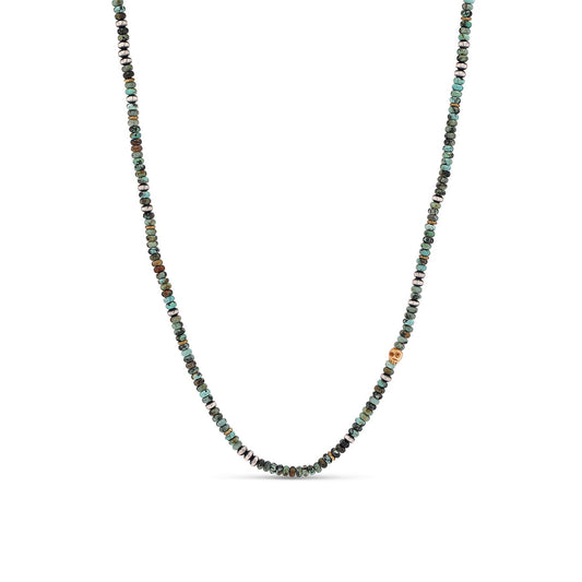 Men's Mr. LOWE African Turquoise with Carved Skull Necklace - 23"