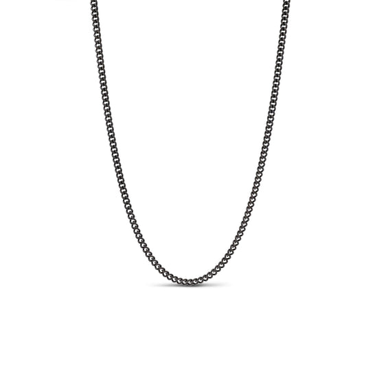 Men's Mr. LOWE Black Curb Chain Necklace - 18", 20", 22", 24"