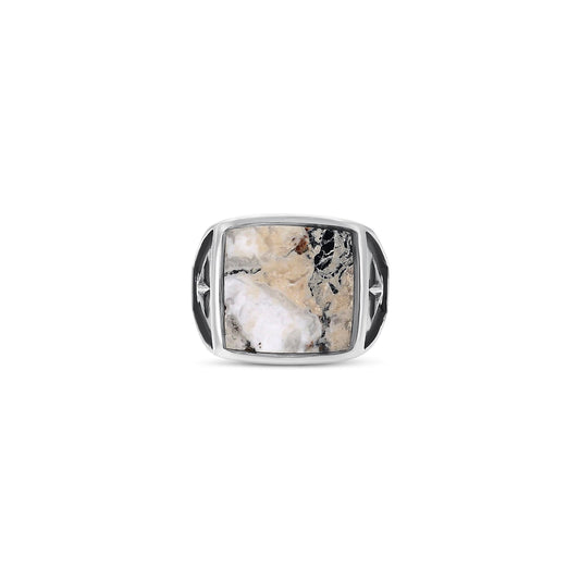 Men's Mr. LOWE Sonoran White Buffalo Square Ring