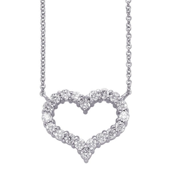 This Necklace is available in 14K White Gold. There are a total of 20 stones. There are Rounds with a total carat weight of 0.29 set in a Prong Set setting.