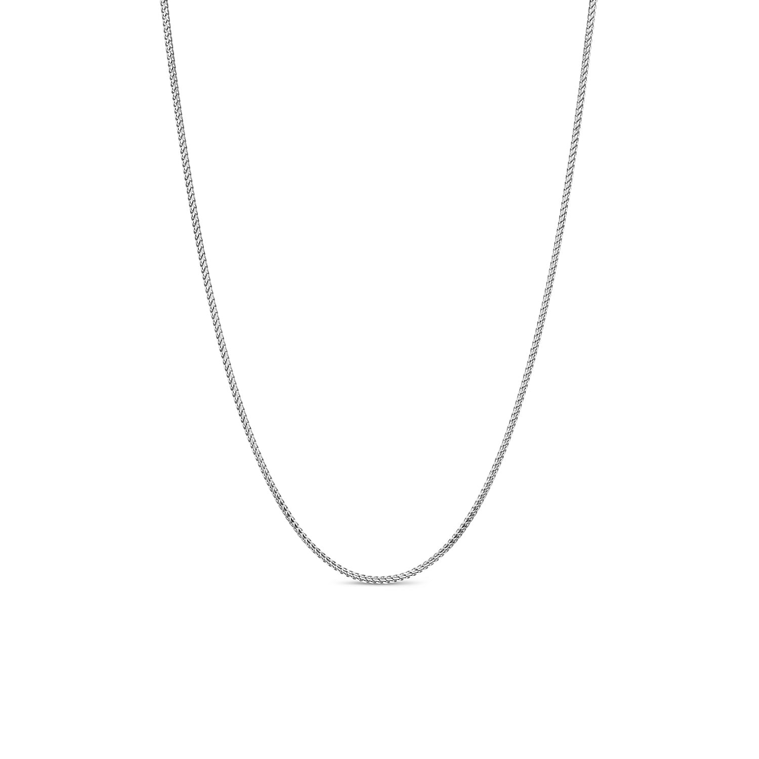 Silver Franco Chain Necklace - 18" & 28"