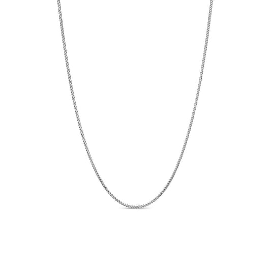 Silver Franco Chain Necklace - 18" & 28"