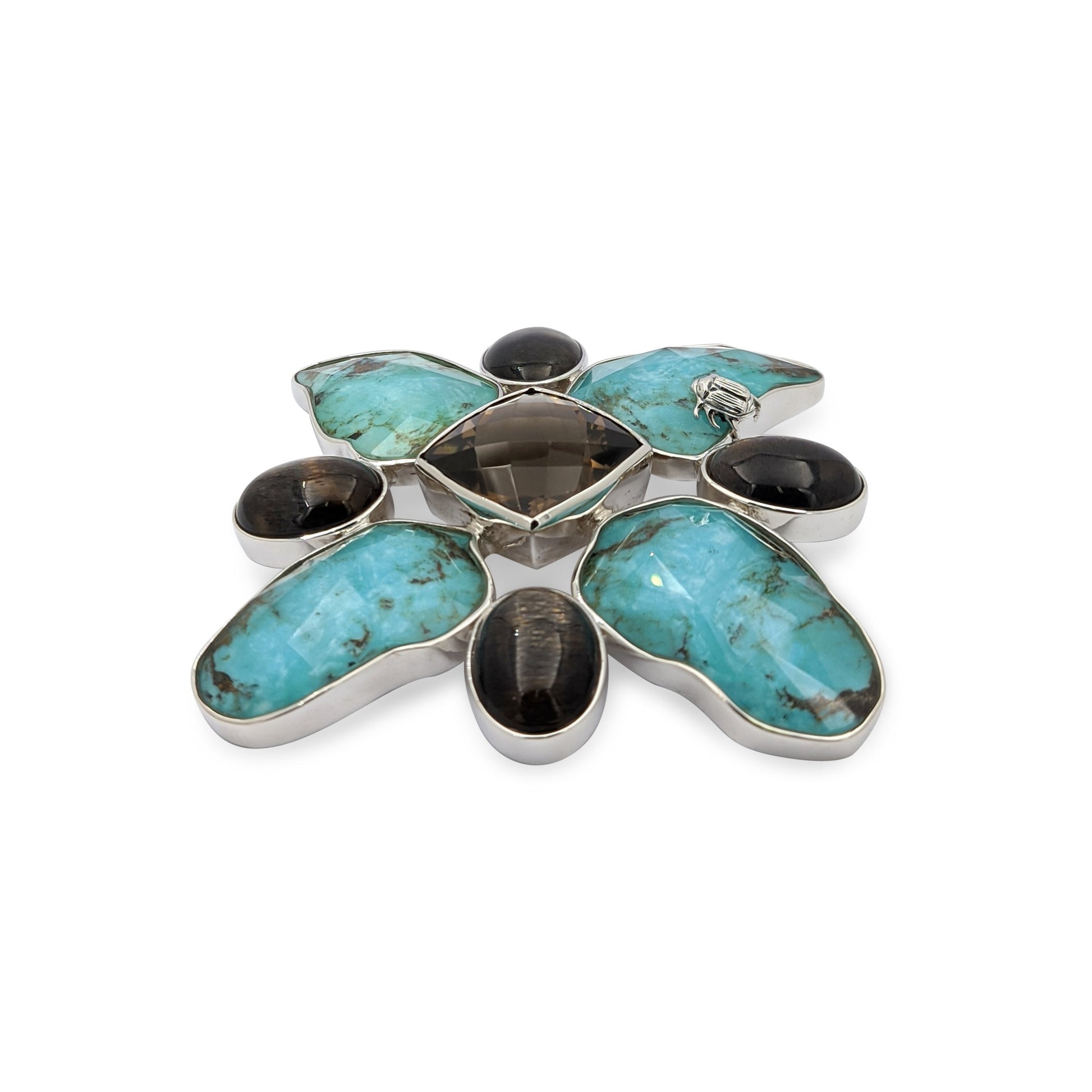one-of-a-kind-american-turquoise-natural-quartz-sunstone-smoky-quartz-maltes-pin-in-sterling-silver-with-adam