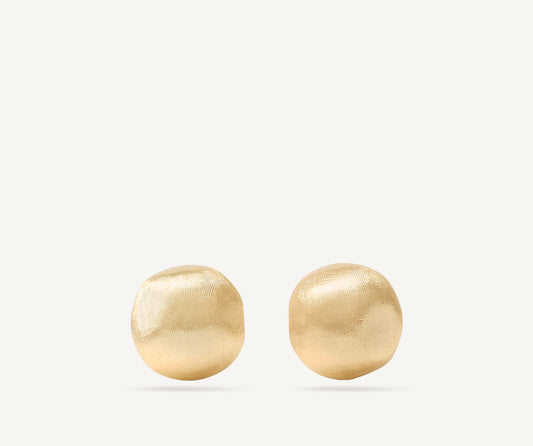 Gold stud earrings