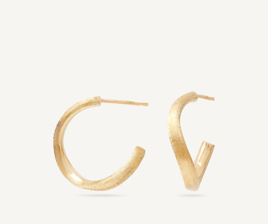 Gold hoop earrings, medium