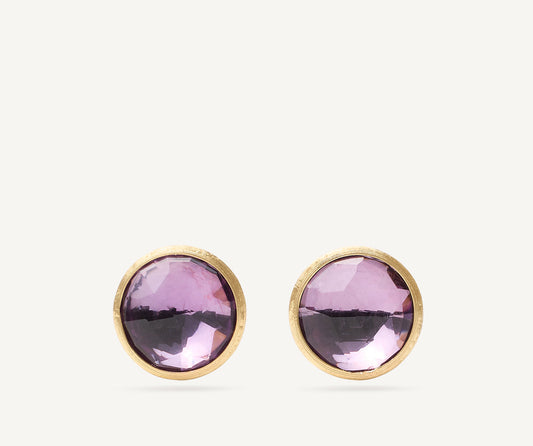 Amethyst stud earrings, large