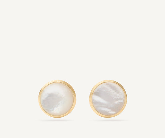 Mother-of-pearl stud earrings, large