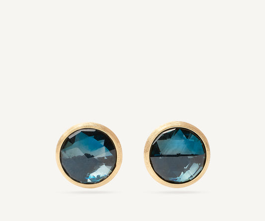 London Blue topaz stud earrings, large