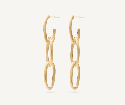 18kt yellow gold oval link chandelier earrings