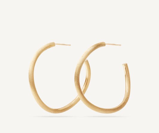 Gold hoop earrings, large