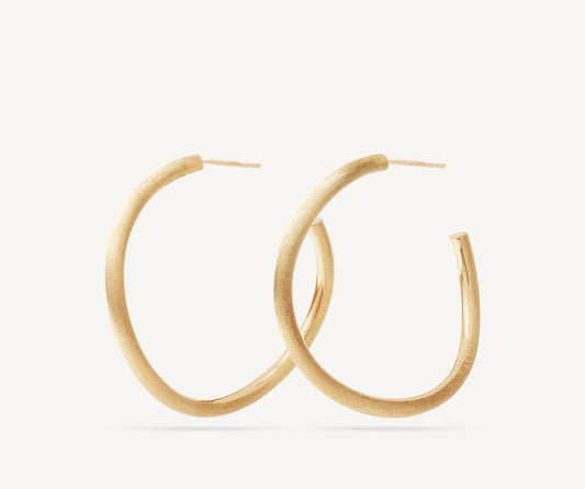 Gold hoop earrings, large