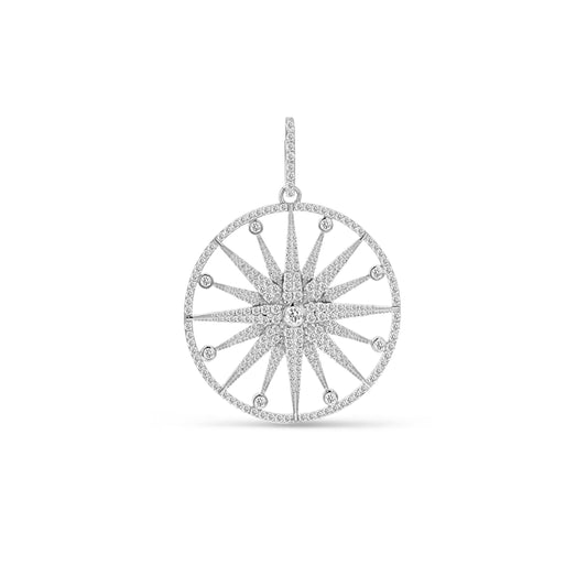 Diamond Starburst Pendant Only or on Soho Chain Necklace