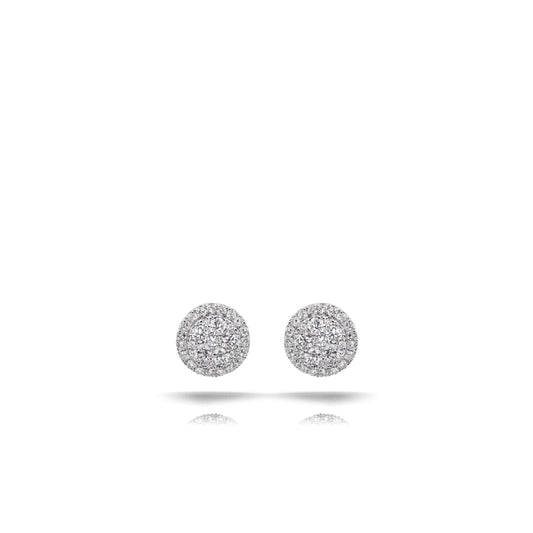 Sue Round Diamond Cluster Studs