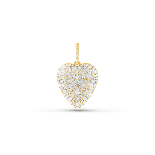 14k Forever in Love Diamond Cobblestone Heart Pendant