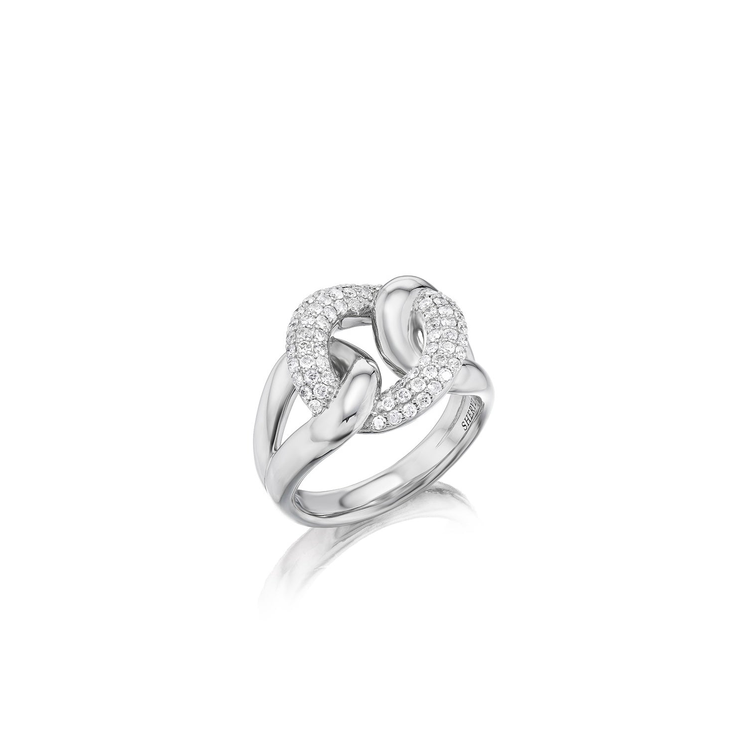 Love Knot with Diamond Center Ring