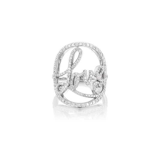 Diamond Heartstring LOVE Ring