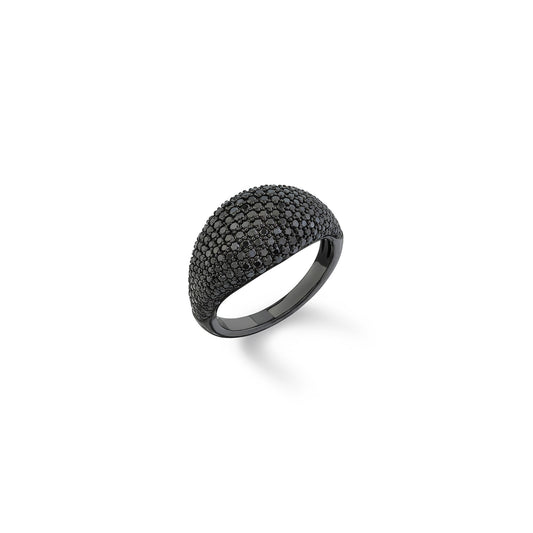 Black Diamond Dome Ring - Size 7